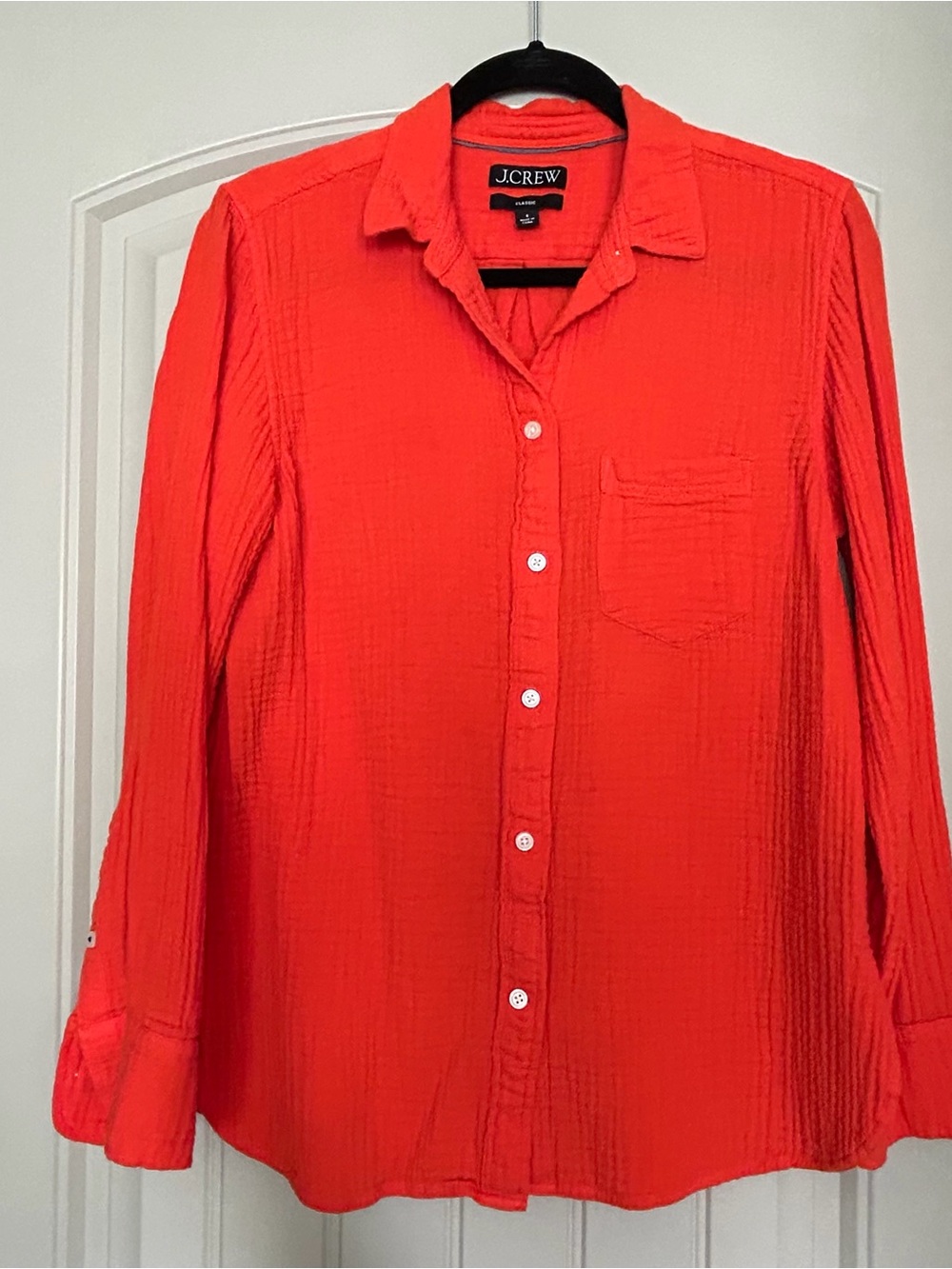J.Crew Crinkled Gauze Button-Up Shirt